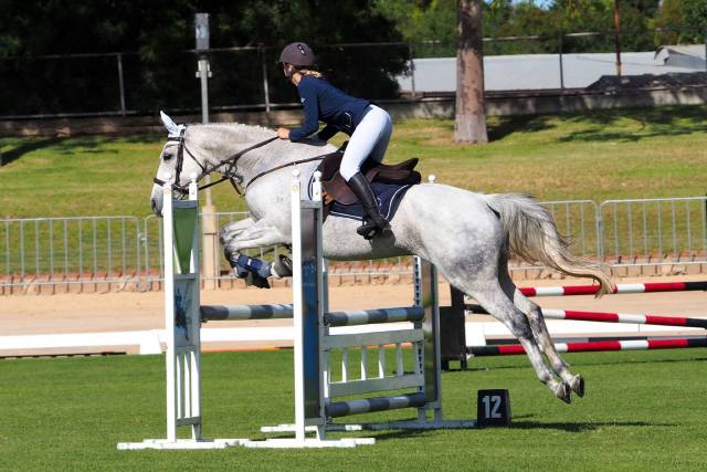 Lucindale student competing at Interschool National Showjumping Championships